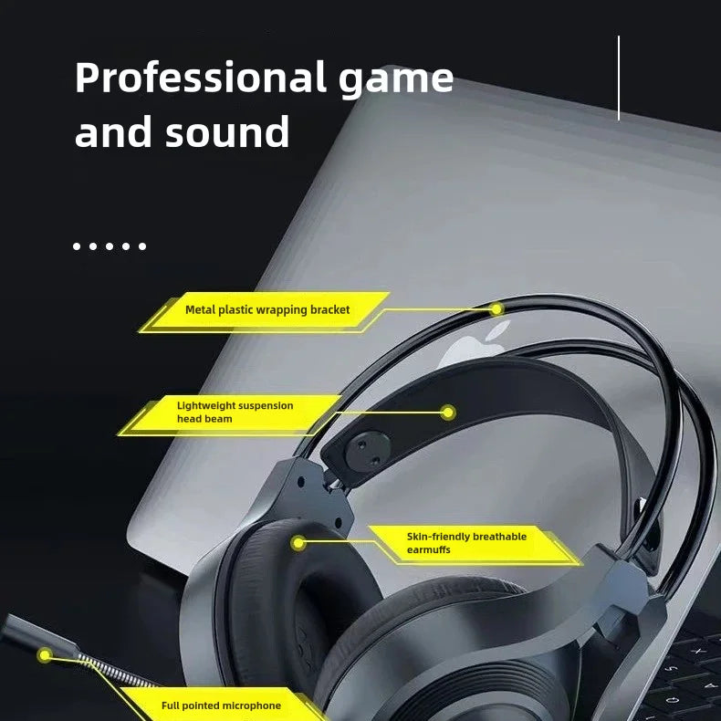 Gaming Headset 7.1 Stereo Virtual Surround Bass Gaming Headset Wired 3.5mm Noise-cancelling Gaming Headset With Microphone