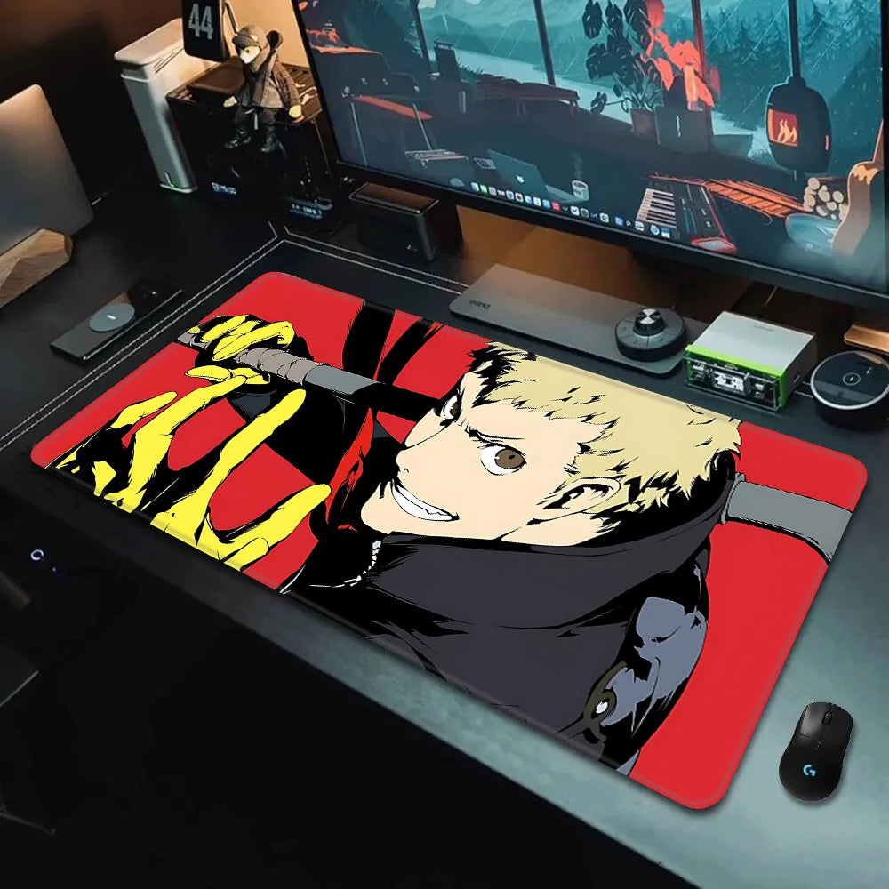 Game Persona P5 Mousepad HD Printing Computer Gamers Locking Edge Non-slip Mouse Pad XXL90x40cm Keyboard PC Desk Pad