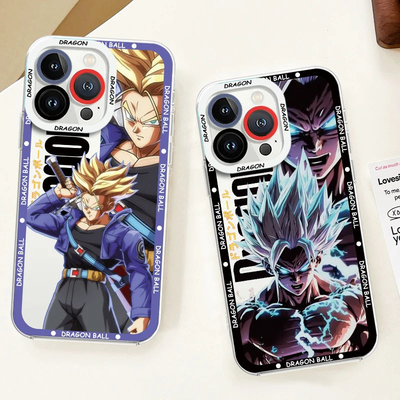 Gohan Goku Phone Case For iPhone 15 14 13 12 11 Mini XS XR X Pro MAX 8 7 Plus Angel Eyes Transparent Cover
