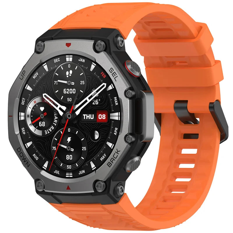 Silicone Strap For Amazfit T-rex 3 Smart Watch WristBand Sport Band For Huami Amazfit T-rex 3 Bracelet Accessories Correa