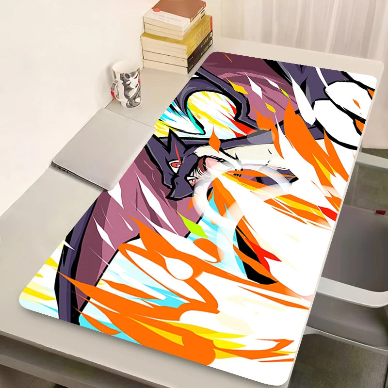 Japan Anime Magma Mouse Pad Laptop Kawaii P-pokemon C-charizard Keyboard Rug PC XXL Rug Gamer Cabinet Mousepad Big Cool Desk Mat