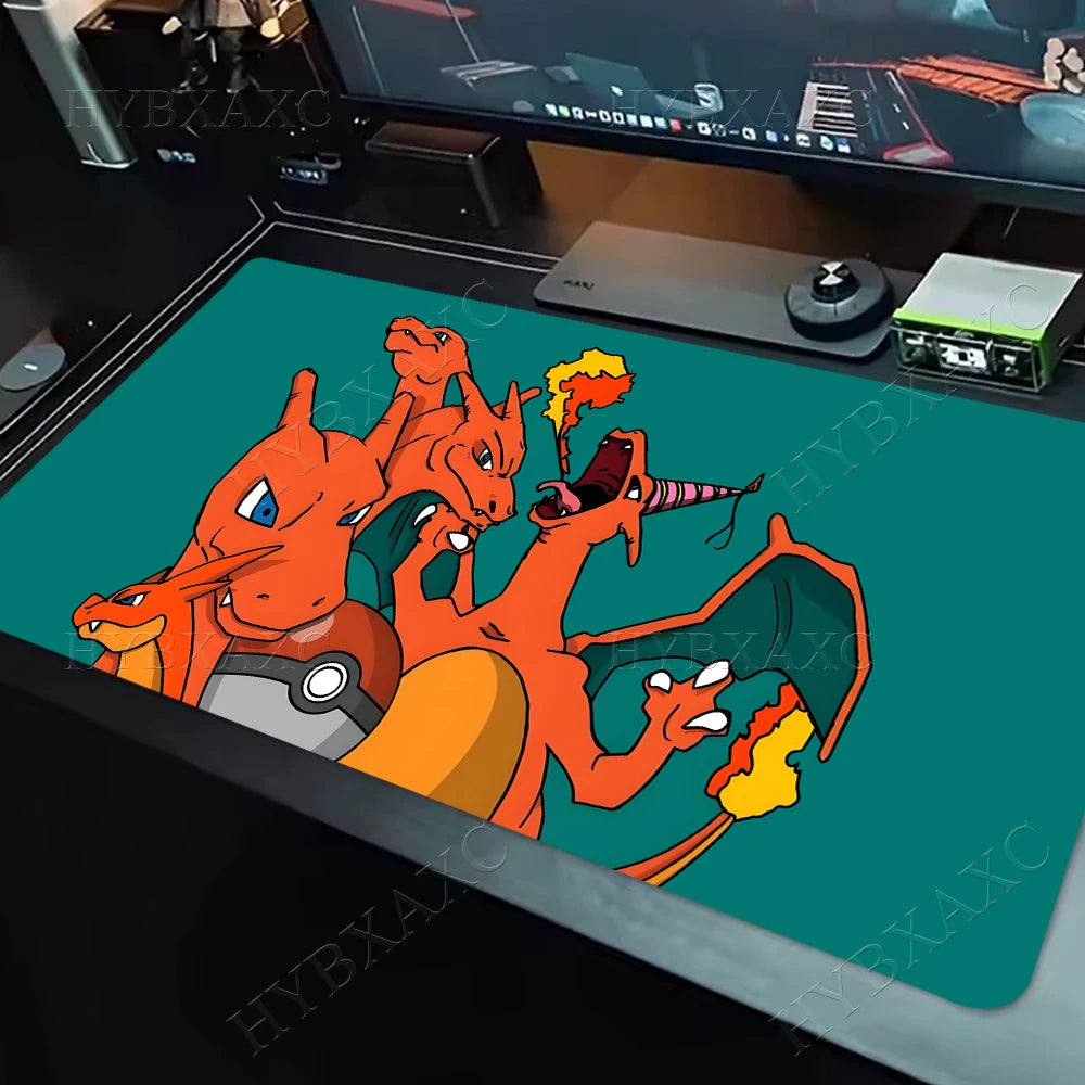 Gaming Mouse Pad P-pokemon Charizard Home New HD Pc Mousepad XXL keyboard pad Non-Slip Office Carpet Laptop Mice Pad Gift
