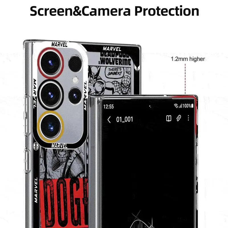 Deadpooll Wolverinee Clear Phone Case for Samsung Galaxy S24 Ultra S23 S22 S21 10 Plus S20 FE Note 20Ultra Cover