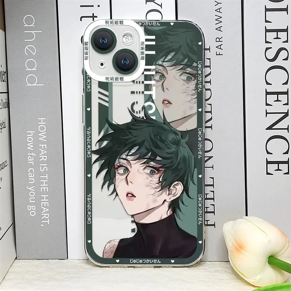Japan Anime Jujutsu Kaisen Gojo Satoru Phone Case for IPhone 16 15 14 13 12 Mini 11 Pro Max X XS SE2 7 8 Plus Transparent Covers