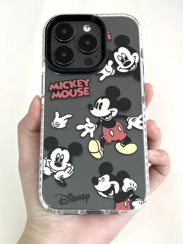 Mickeyy Minniee Mouse Donald Duck Happy Phone Case For iPhone 14 12 13 11 15 Pro Max XR XS MAX 7 8 PLUS MINI Cartoon Cover