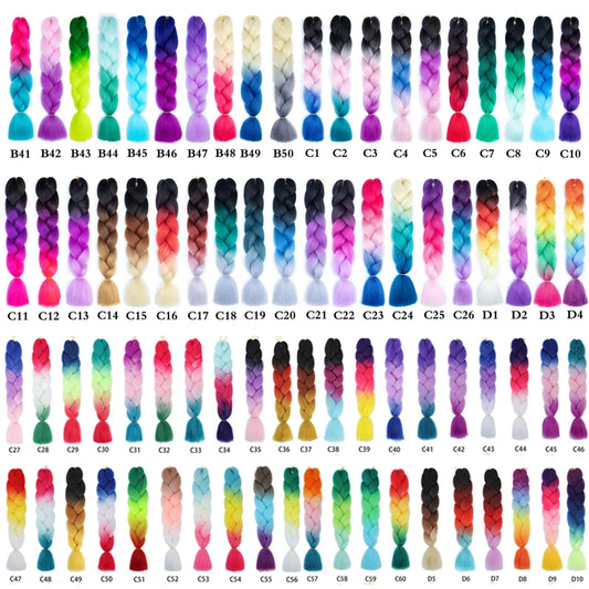 Jumbo Braiding Hair Synthetic Crochet Braids Hair Knotless Braids For Box Braids Senegales Tribal Braids Yaki Hair Extensions