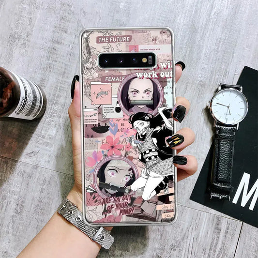 Funda blanda para teléfono Demon😈Slayer Anime para Samsung Galaxy S24 S23 S22
