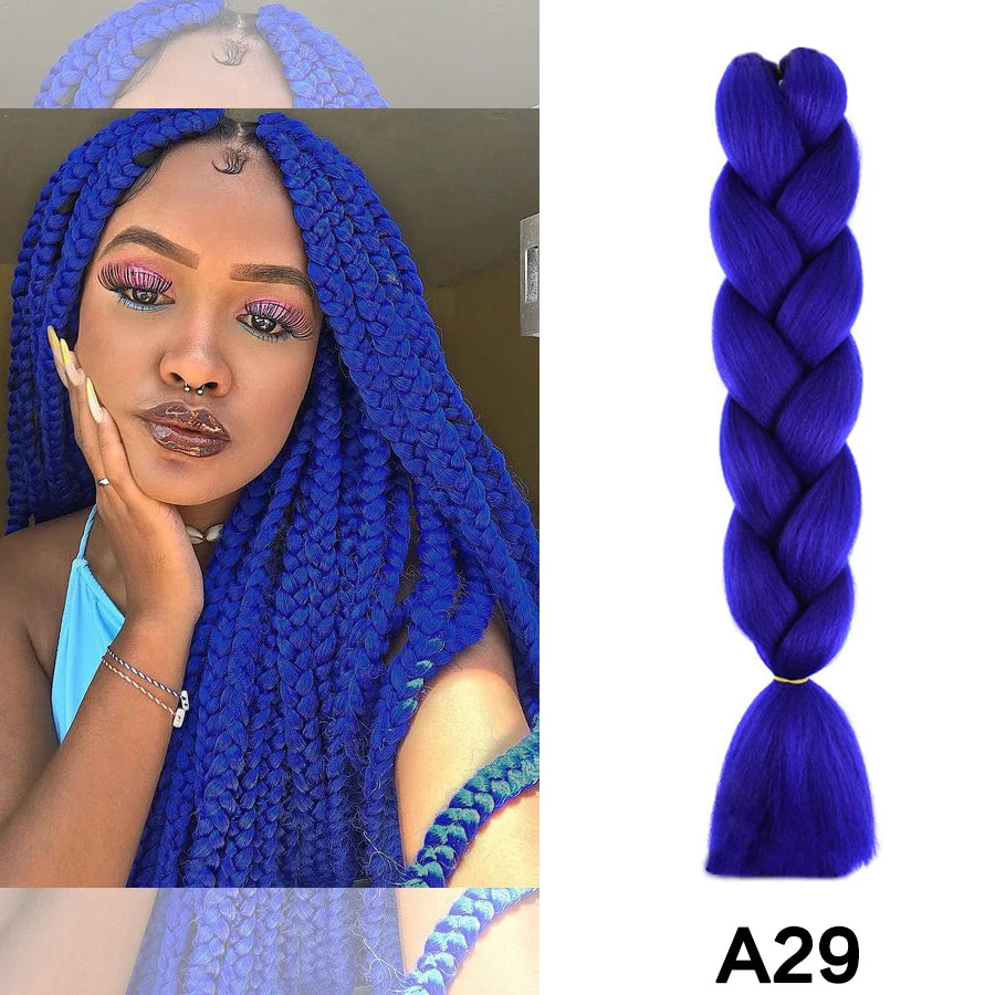 Jumbo Braiding Hair Synthetic Crochet Braids Hair Knotless Braids For Box Braids Senegales Tribal Braids Yaki Hair Extensions