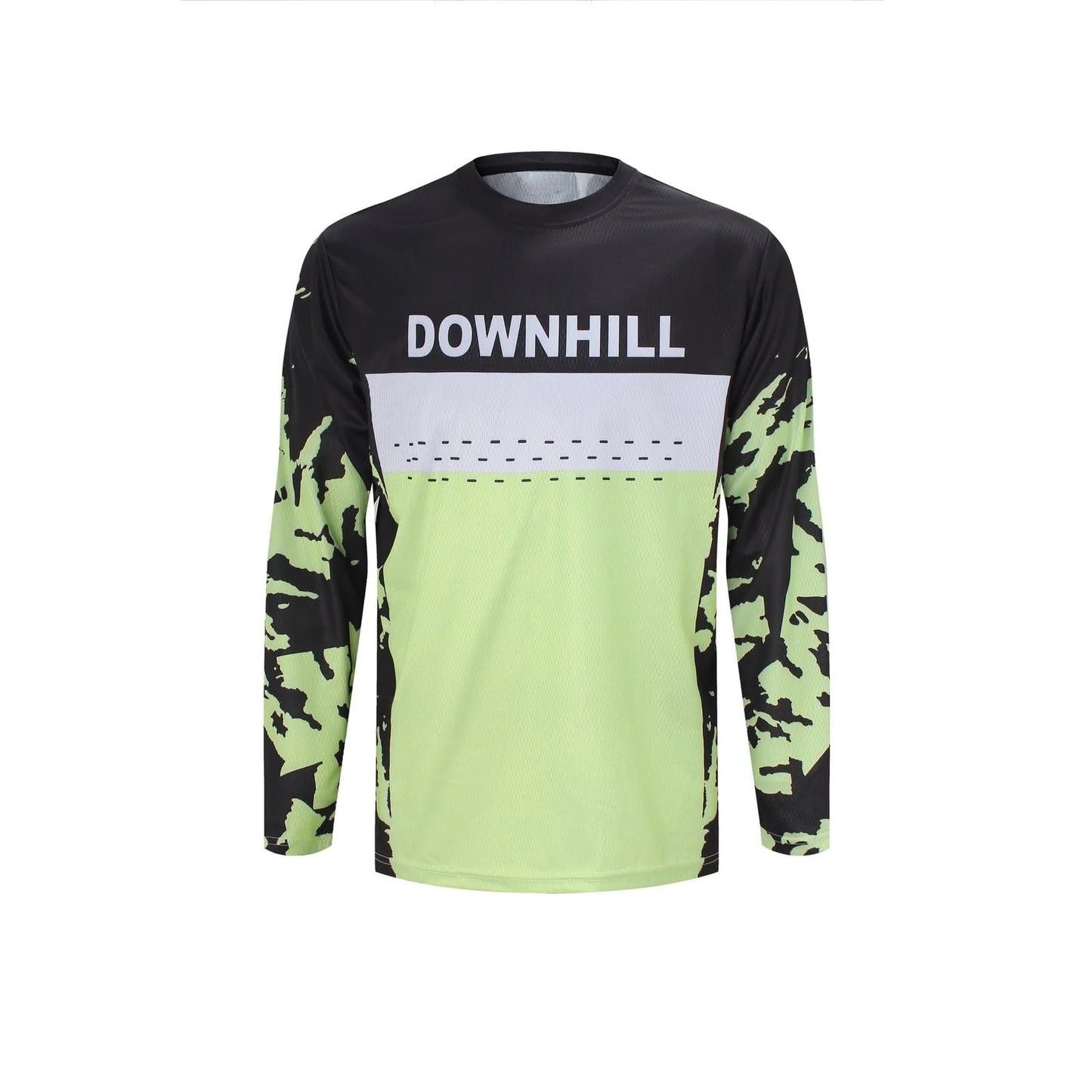 Men's Mountain Bike Off-road Motorcycle 3D Printed Breathable Long Sleeved T-shirt, Suitable for Downhill, BMX and Other Sports