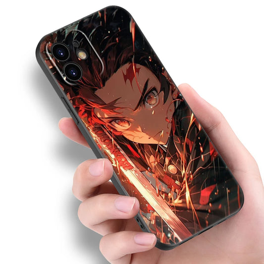 Anime Black Phone Case For Samsung Galaxy S24 Ultra,S23 Plus,S21 FE,S22 Ultra,S20 FE 5G,S10E,S10 Lite,S9 Plus Cover
