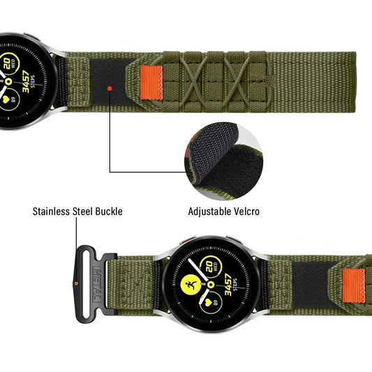 NEW Camouflage Nylon Strap for Galaxy Watch 22mm 20mm 7 6 5 4 40 44mm 6 Classic 43 47mm band for Huawei Watch GT4 3 4Pro Band
