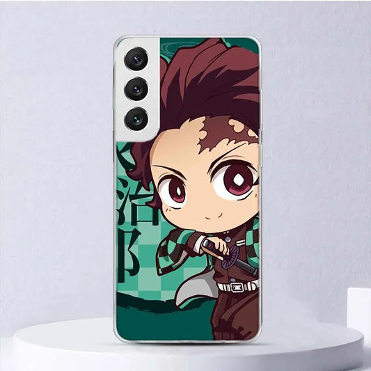 Demon😈Slayer Cute Anime Soft Case For Samsung Galaxy S24 S23 S22 Plus Phone Cover