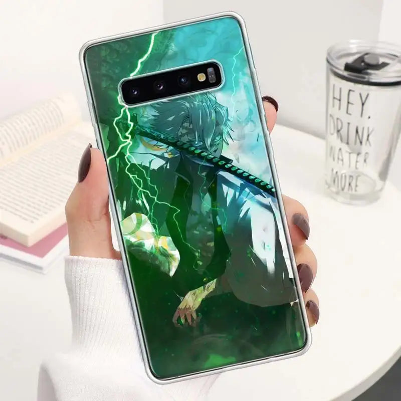 Kimetsu no Yaiba Anime😈Demon😈Slayer Phone Case For Samsung Galaxy S24 S23 S22 S21 Ultra S10 Plus S20 FE S10E S9 S8 + Soft Cover