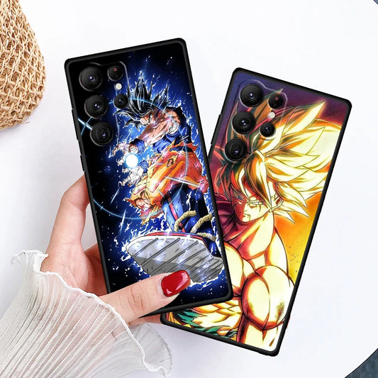 Anime cases For Samsung Galaxy S24 S23 S22 S21 S20 FE S10 S10E Plus Ultra Pro Lite 5G Black Phone Case