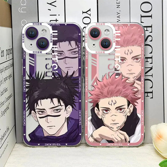 Japan Anime Jujutsu Kaisen Gojo Satoru Phone Case for IPhone 16 15 14 13 12 Mini 11 Pro Max X XS SE2 7 8 Plus Transparent Covers