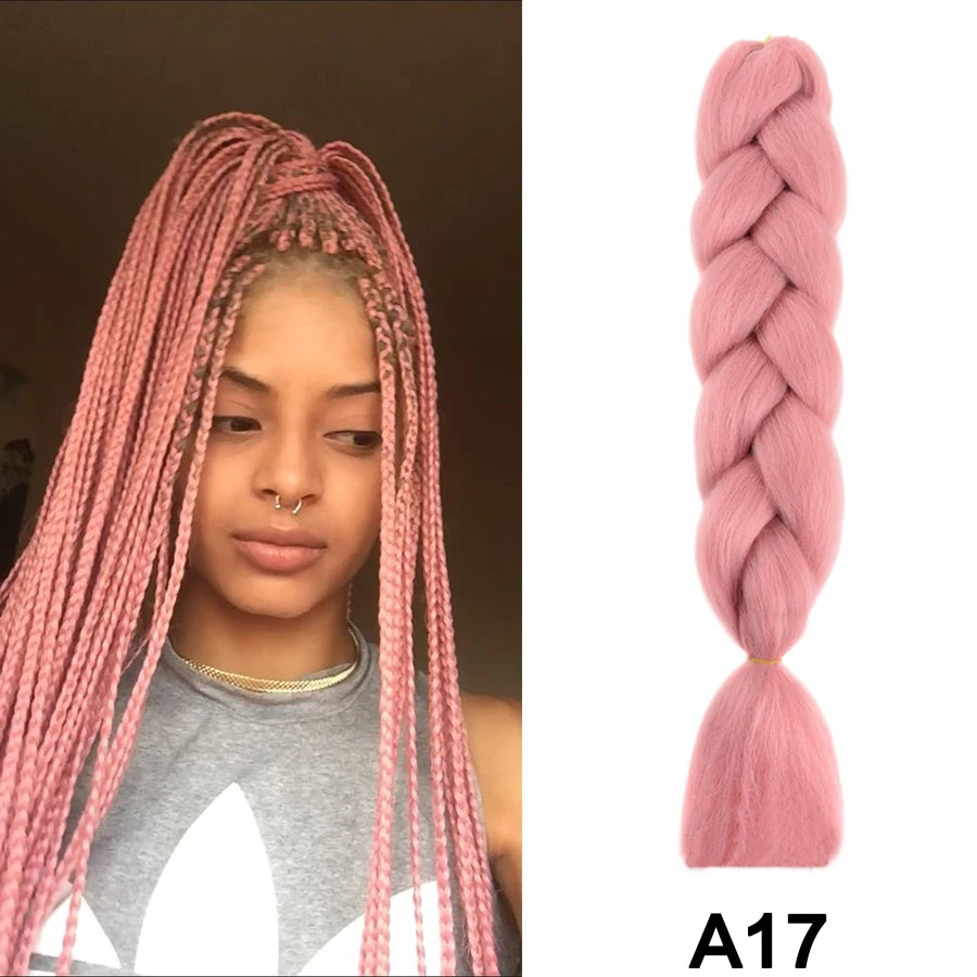 Jumbo Braiding Hair Synthetic Crochet Braids Hair Knotless Braids For Box Braids Senegales Tribal Braids Yaki Hair Extensions