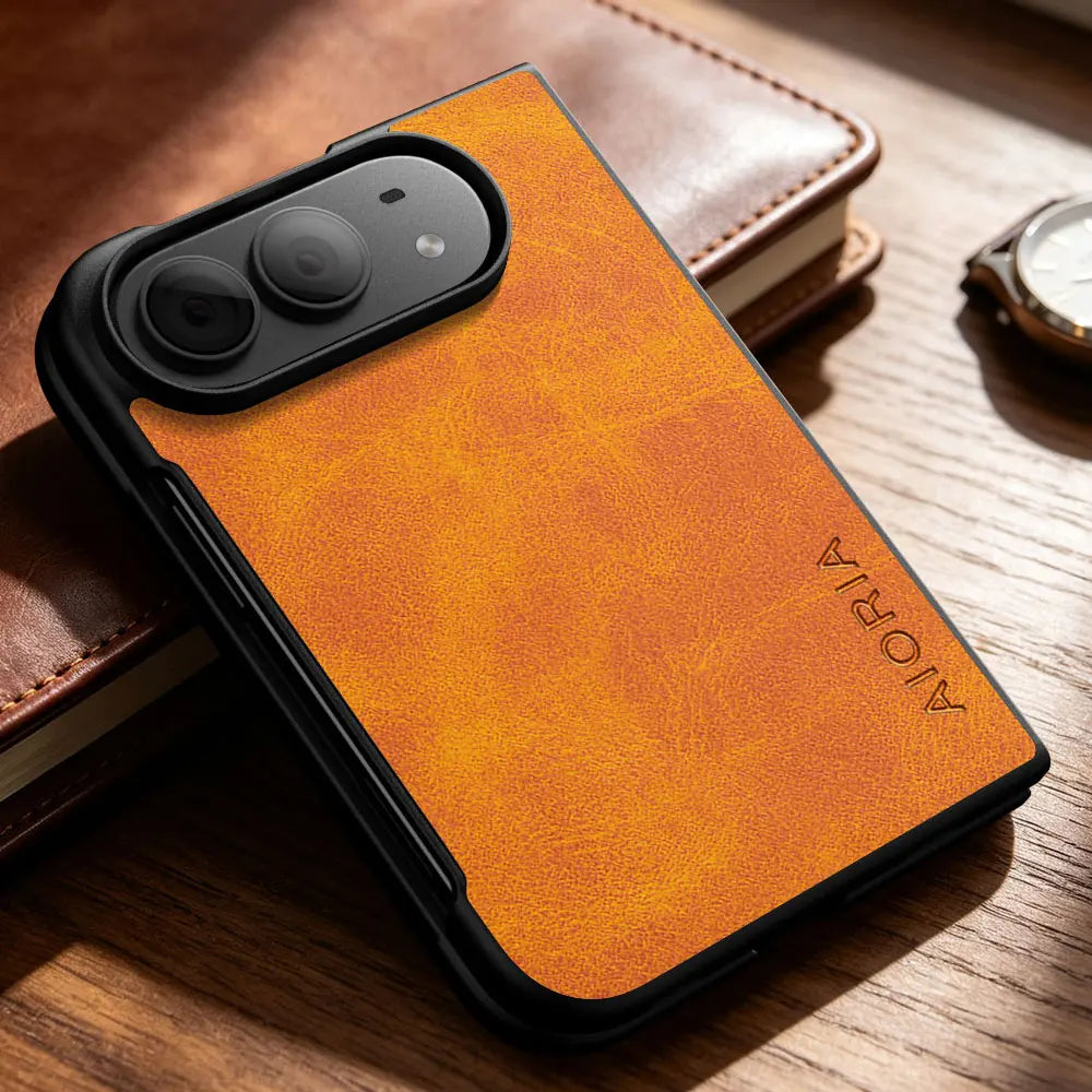 Luxury Vintage leather cover for iPhone duo case