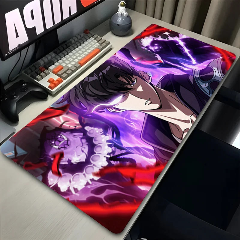 Mouse Pad Laptop Gaming Accessories Keyboard Pad Cool Anime Solo Desktop Mouse Mat Office PC L-leveling Gamer HD Print Mousepad