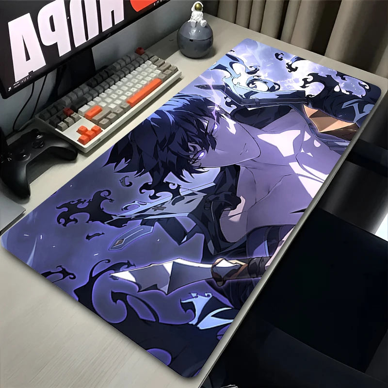 Mouse Pad Laptop Gaming Accessories Keyboard Pad Cool Anime Solo Desktop Mouse Mat Office PC L-leveling Gamer HD Print Mousepad