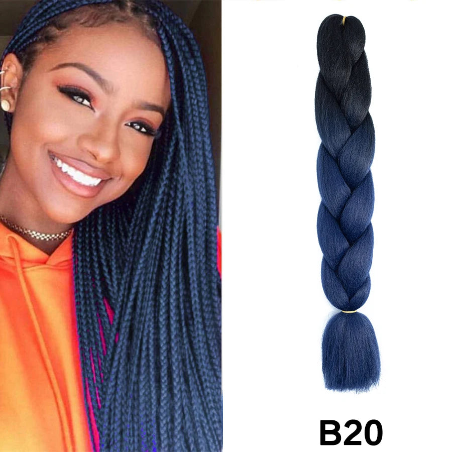 Jumbo Braiding Hair Synthetic Crochet Braids Hair Knotless Braids For Box Braids Senegales Tribal Braids Yaki Hair Extensions