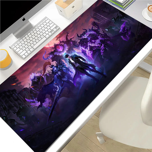 Gaming Mouse Pad Anime Solo Leveling Large Desk Mat XXL Computer Accessories Mousepad 900x400 Stitch Edge Rubber Keyboard Mat