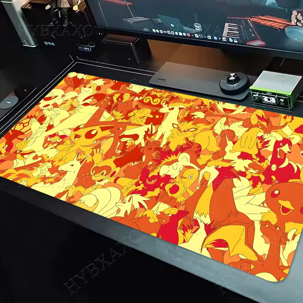 Gaming Mouse Pad P-pokemon Charizard Home New HD Pc Mousepad XXL keyboard pad Non-Slip Office Carpet Laptop Mice Pad Gift