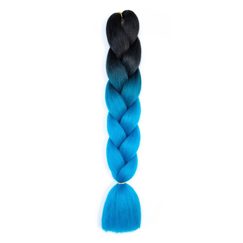 AZQUEEN 24 Inch Jumbo Braids Extensions Synthetic Braiding Hair Afro Ombre Color kanekalon Hair for Children Braid