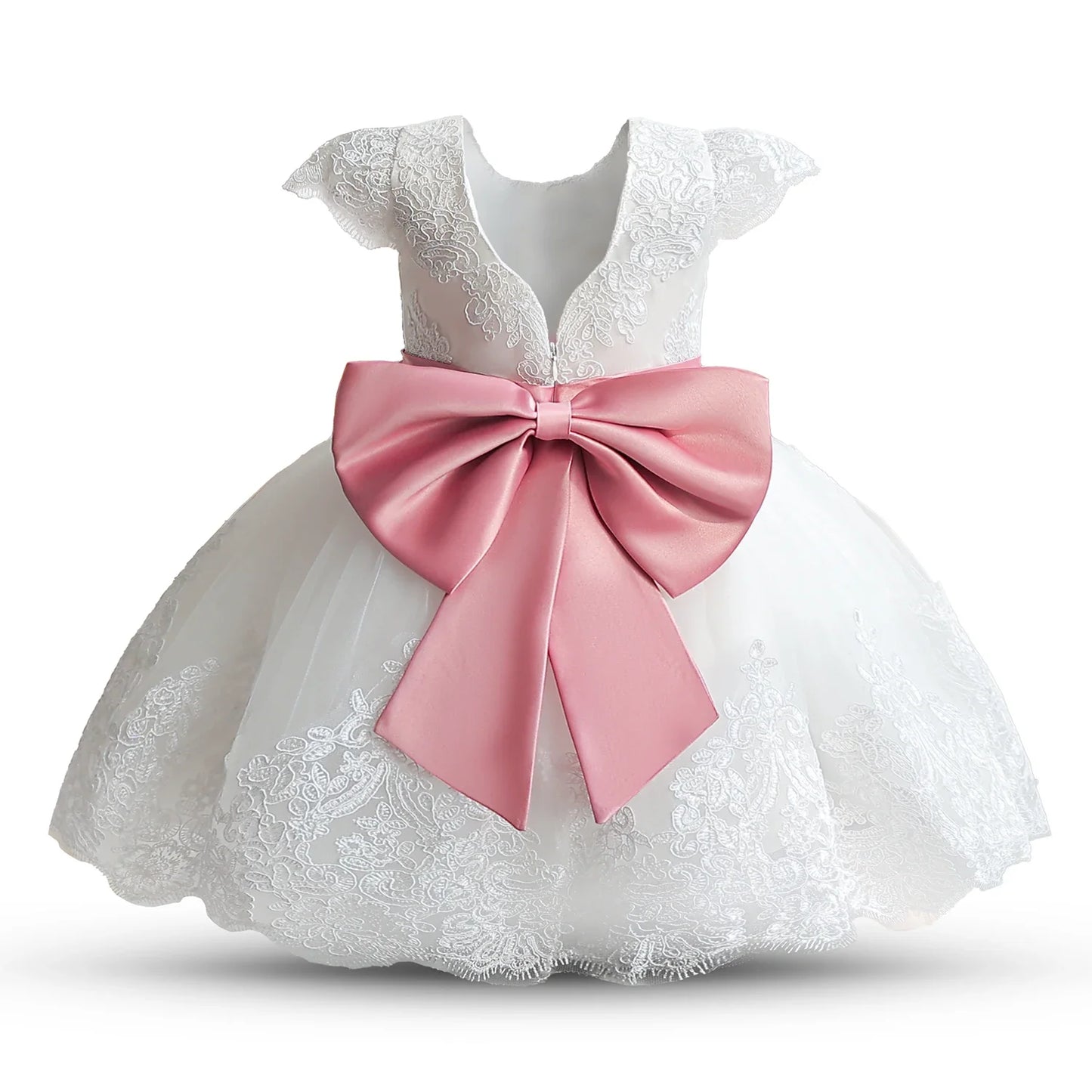 Embroidery Elegant Kids Princess Dresses for Girls Luxury Golden Lace Vintage Children Summer Party Gown Baby Baptism Vestidos