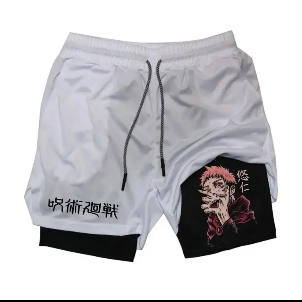 2025 Summer Hot-selling New Animation Series 3D Fashion Trend Fake Two-piece Shorts Outdoor Leisure Street Breathable Shorts