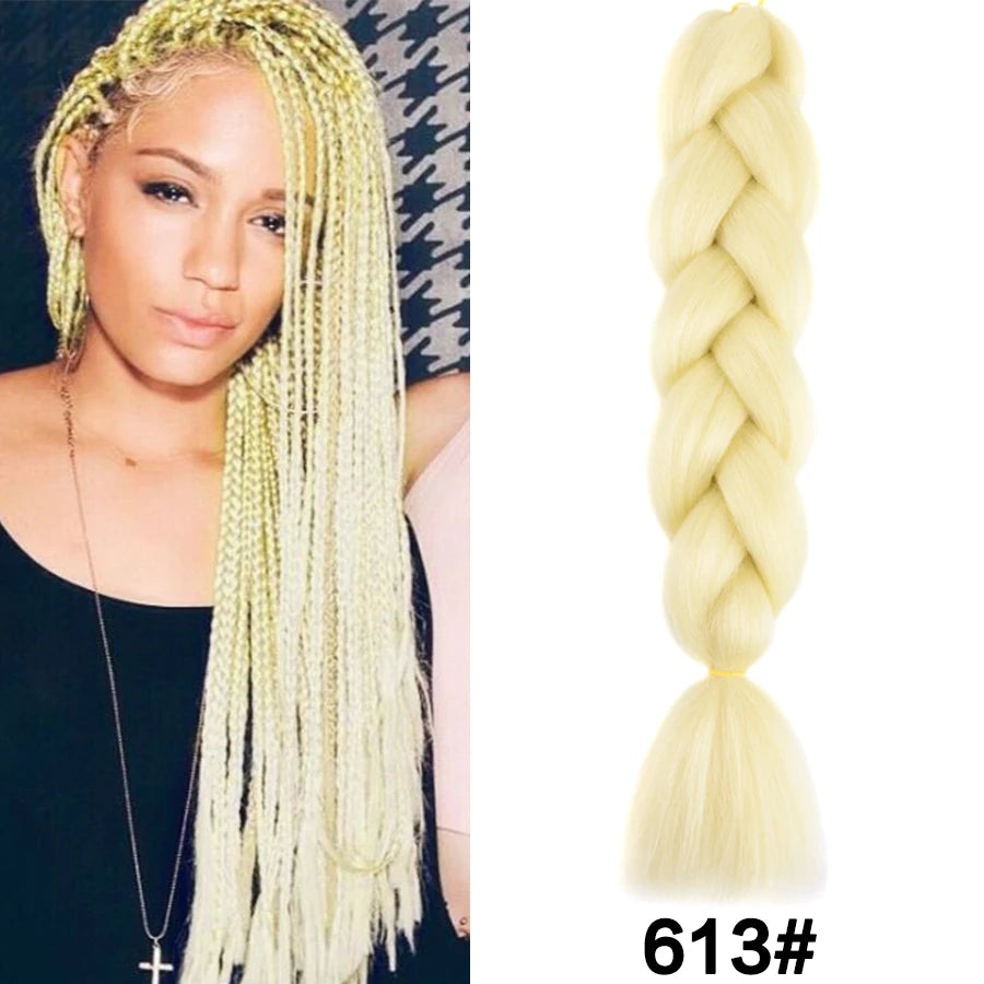 Jumbo Braiding Hair Synthetic Crochet Braids Hair Knotless Braids For Box Braids Senegales Tribal Braids Yaki Hair Extensions