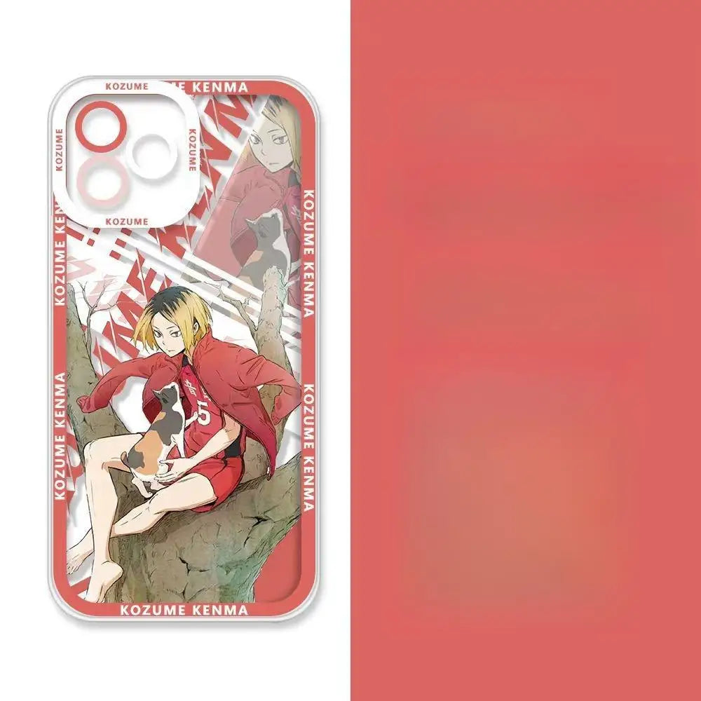 Haikyuu Volleyball Japan Anime Phone Case Transparent Phone Case for IPhone 16 15 14 12 11 Pro Max 13 Mini XR XS X 7 8 Plus SE