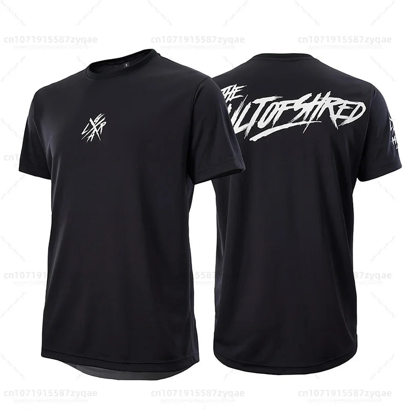 Loose Rider-Cycling Sweatshirt for Men, Short Sleeve, Enduro Motocross, BMX, Sweat-Wicking, Wet, New