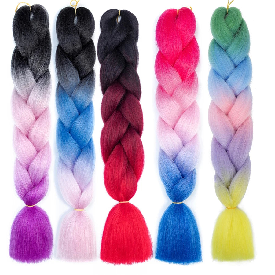 Jumbo Braiding Hair Synthetic Crochet Braids Hair Knotless Braids For Box Braids Senegales Tribal Braids Yaki Hair Extensions