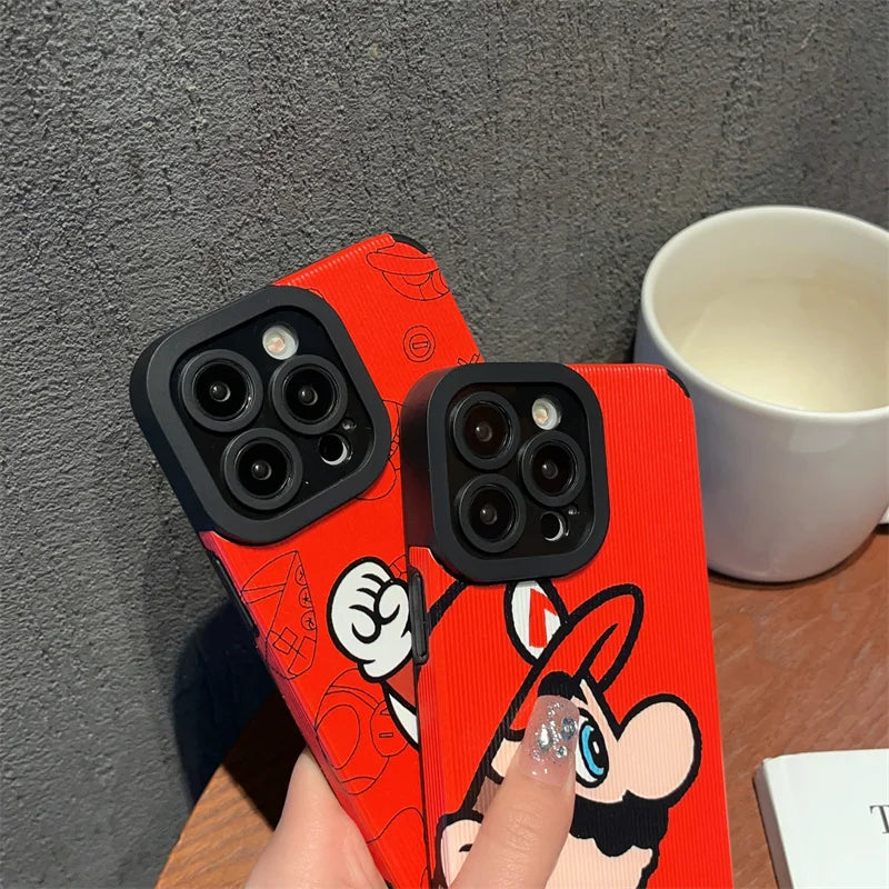 Super Marioo Phone Cases For iPhone 14 15 pro max 11 12 13pro 14plus Camera Protection Soft Back Cover Funda