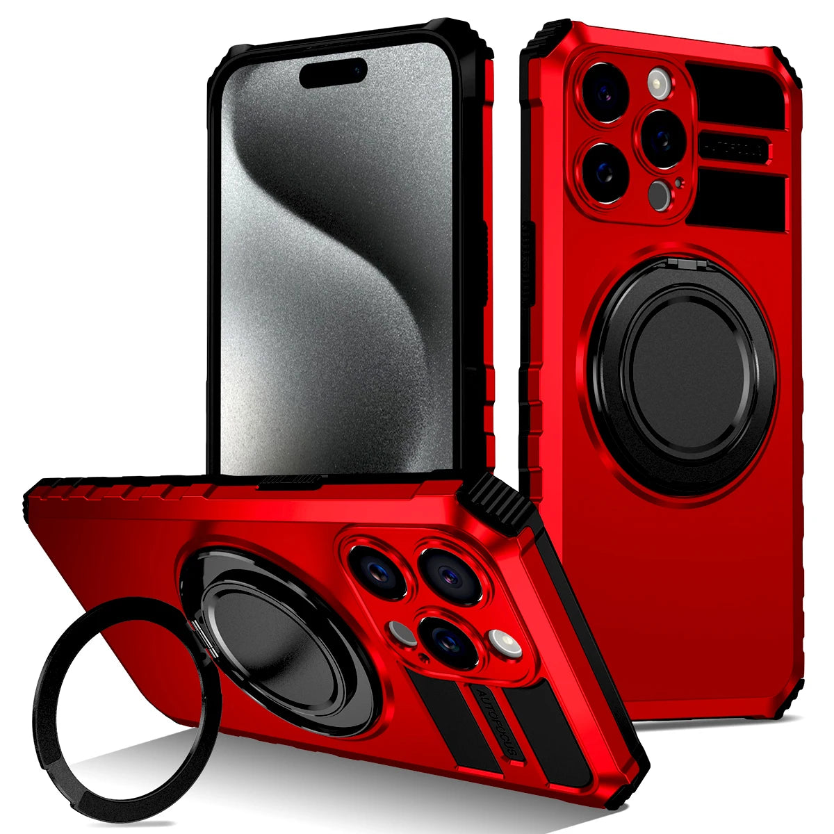 Luxury Shockproof Armor Case For iPhone 16 15 14 13 12 11 Pro Max 16Pro 15Pro 14Pro For Magsafe Mag Safe Wireless Charge Cover