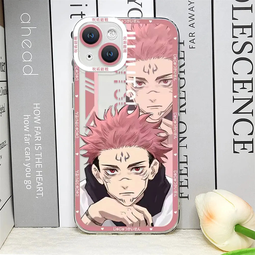 Japan Anime Jujutsu Kaisen Gojo Satoru Phone Case for IPhone 16 15 14 13 12 Mini 11 Pro Max X XS SE2 7 8 Plus Transparent Covers