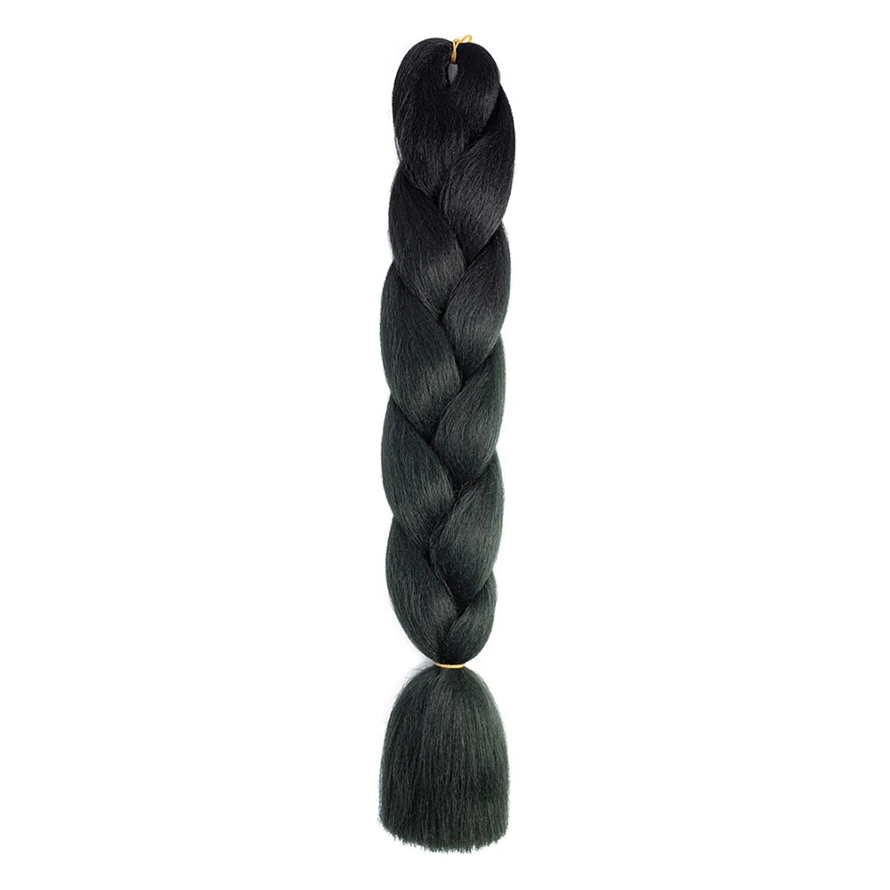 AZQUEEN 24 Inch Jumbo Braids Extensions Synthetic Braiding Hair Afro Ombre Color kanekalon Hair for Children Braid