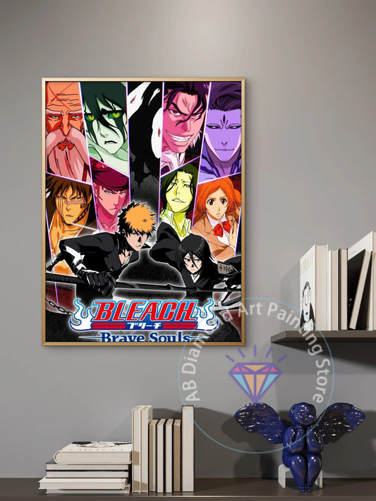 B-Bleach Anime Diamond Painting Kit 5D DIY Diamond Embroidery Handmade Art Children's Exquisite Gift Crafts Home Decoration