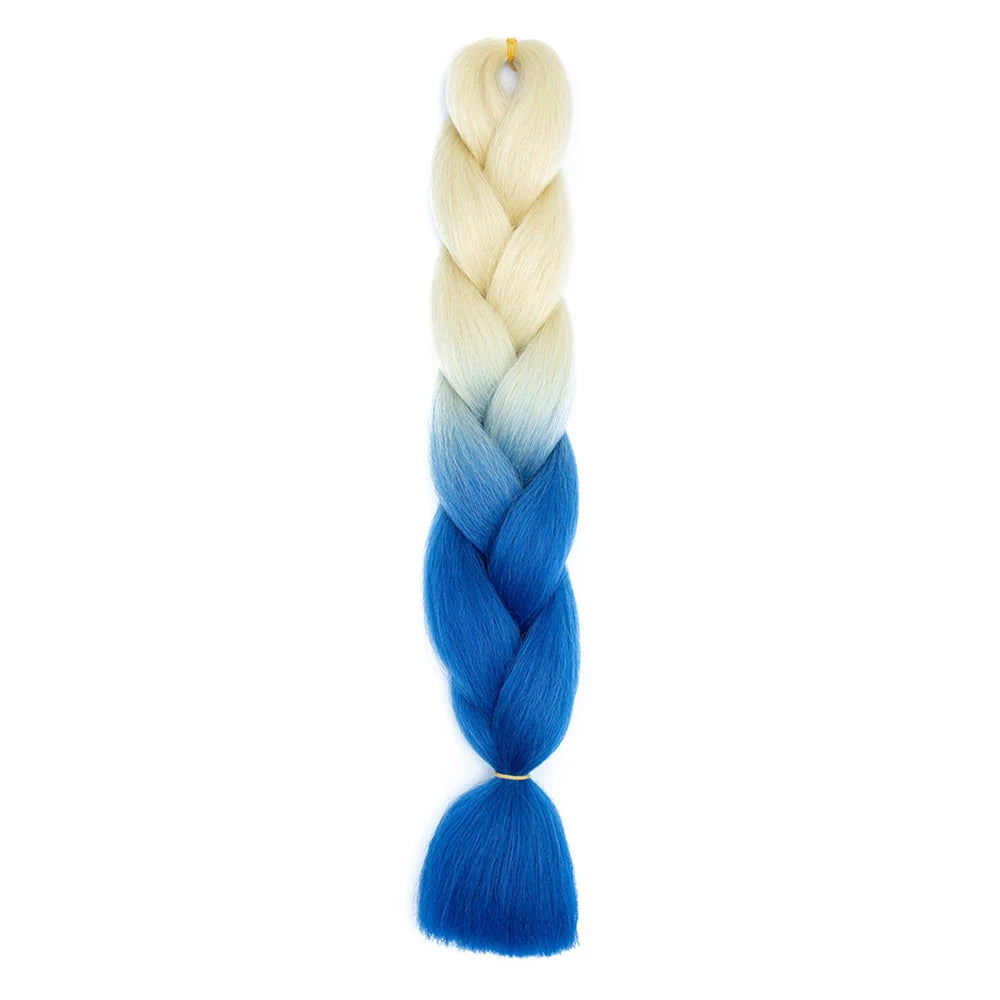 AZQUEEN 24 Inch Jumbo Braids Extensions Synthetic Braiding Hair Afro Ombre Color kanekalon Hair for Children Braid