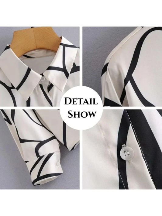 Autumn New Women's Shirts Elegant Ladies Fashion Printing Loose Long-sleeved Butterfly Pattern Casual Models Women's Shirts