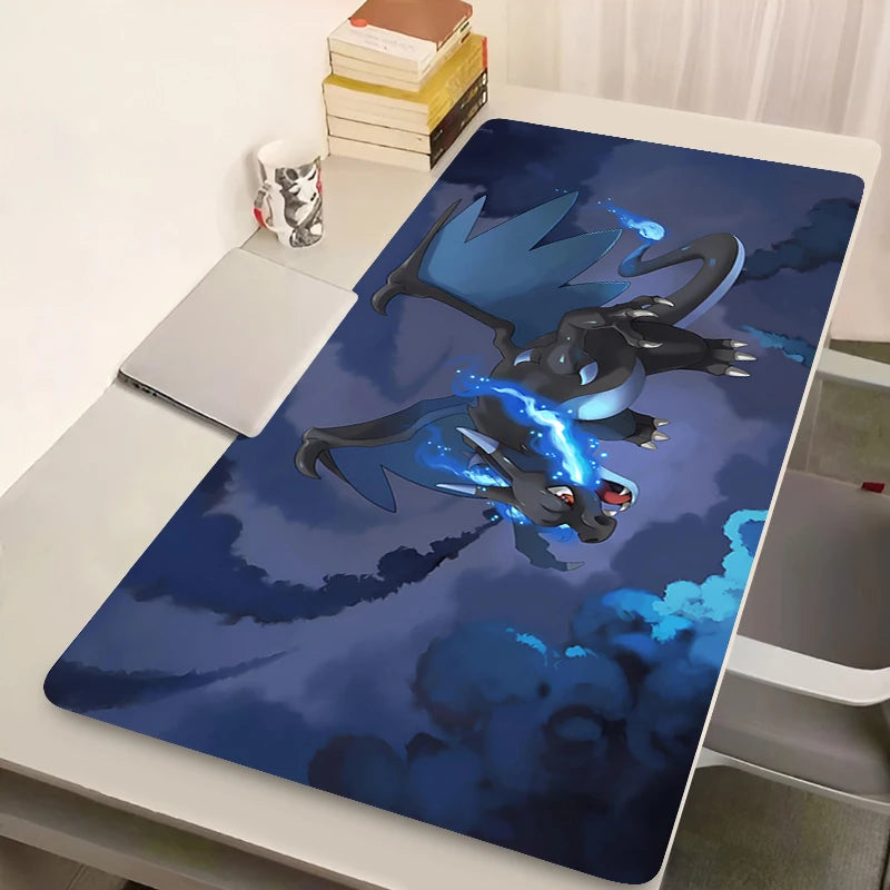 Japan Anime Magma Mouse Pad Laptop Kawaii P-pokemon C-charizard Keyboard Rug PC XXL Rug Gamer Cabinet Mousepad Big Cool Desk Mat