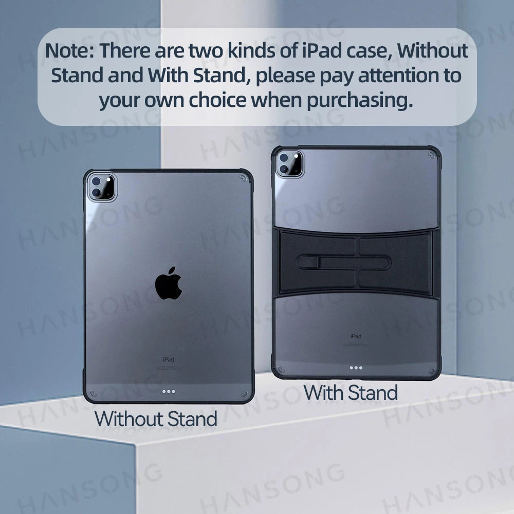 Transparent iPad Case For Pro 11 2021 Air 4 Air 5 10.9 For iPad 10.2 9th 8th 7th Generation 9.7 5th 6th Mini 6 5 4 Acrylic Cover