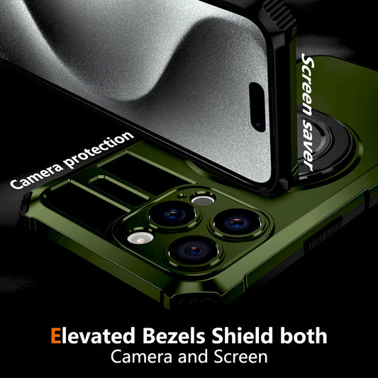 Luxury Shockproof Armor Case For iPhone 16 15 14 13 12 11 Pro Max 16Pro 15Pro 14Pro For Magsafe Mag Safe Wireless Charge Cover