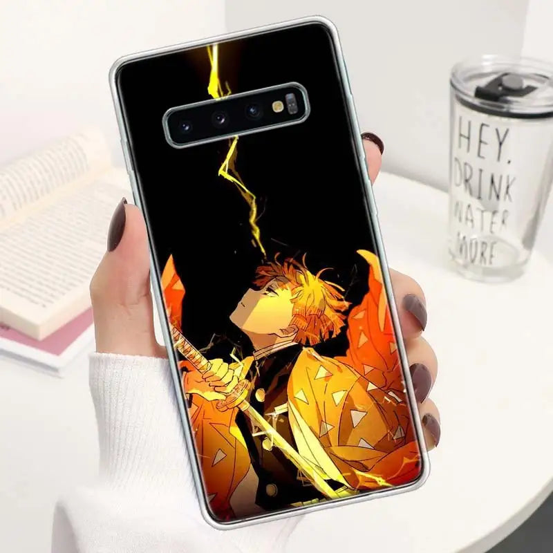 Kimetsu no Yaiba Anime😈Demon😈Slayer Phone Case For Samsung Galaxy S24 S23 S22 S21 Ultra S10 Plus S20 FE S10E S9 S8 + Soft Cover