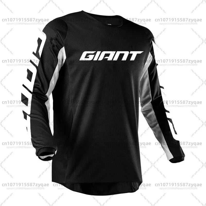 Giant Mountain Bike Jersey MTB Enduro off Road Shirt Downhill Sportswear Motorcycle T-shirt Long Sleeve Riding T-shirt