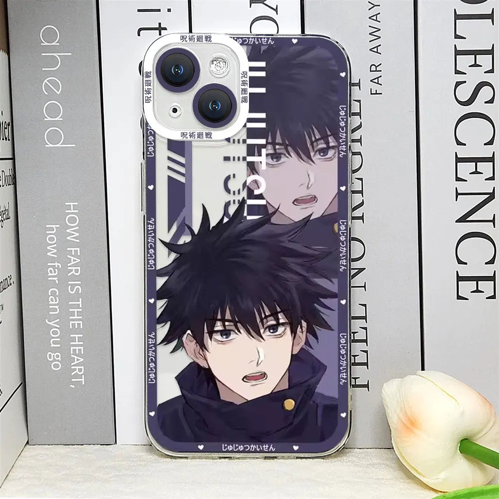 Japan Anime Jujutsu Kaisen Gojo Satoru Phone Case for IPhone 16 15 14 13 12 Mini 11 Pro Max X XS SE2 7 8 Plus Transparent Covers