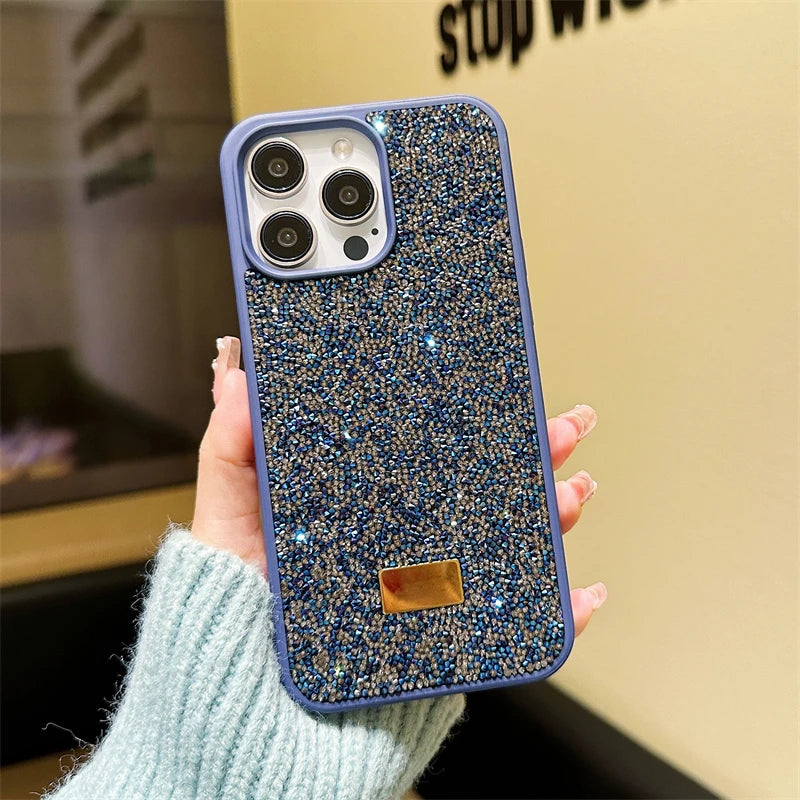 Luxury Shiny Diamond Phone Case For iPhone 16 15 14 Pro Max Plus 16SE 13 12 11 Fashion Star Diamond Soft Rubber Protective Cover