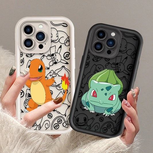 Anime iPhone 15 14 13 12 11 Mini XS XR X 8 7 Pro Max Plus Soft Eye Ladder Phone Case