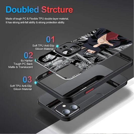 Ainime Case For Apple iPhone 15 11 14 13 12 Pro 7 XR X XS Max 8 Plus 6 6S SE 2022 15Pro Black Matte Phone Funda