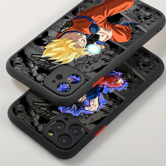 Anime Case for iPhone 14 Plus 15 Pro Max 13 Mini 11 Pro 12 XS XR 7 8 XS MAX SE 12 Pro 13 Pro 12 Anime Dragons Goku